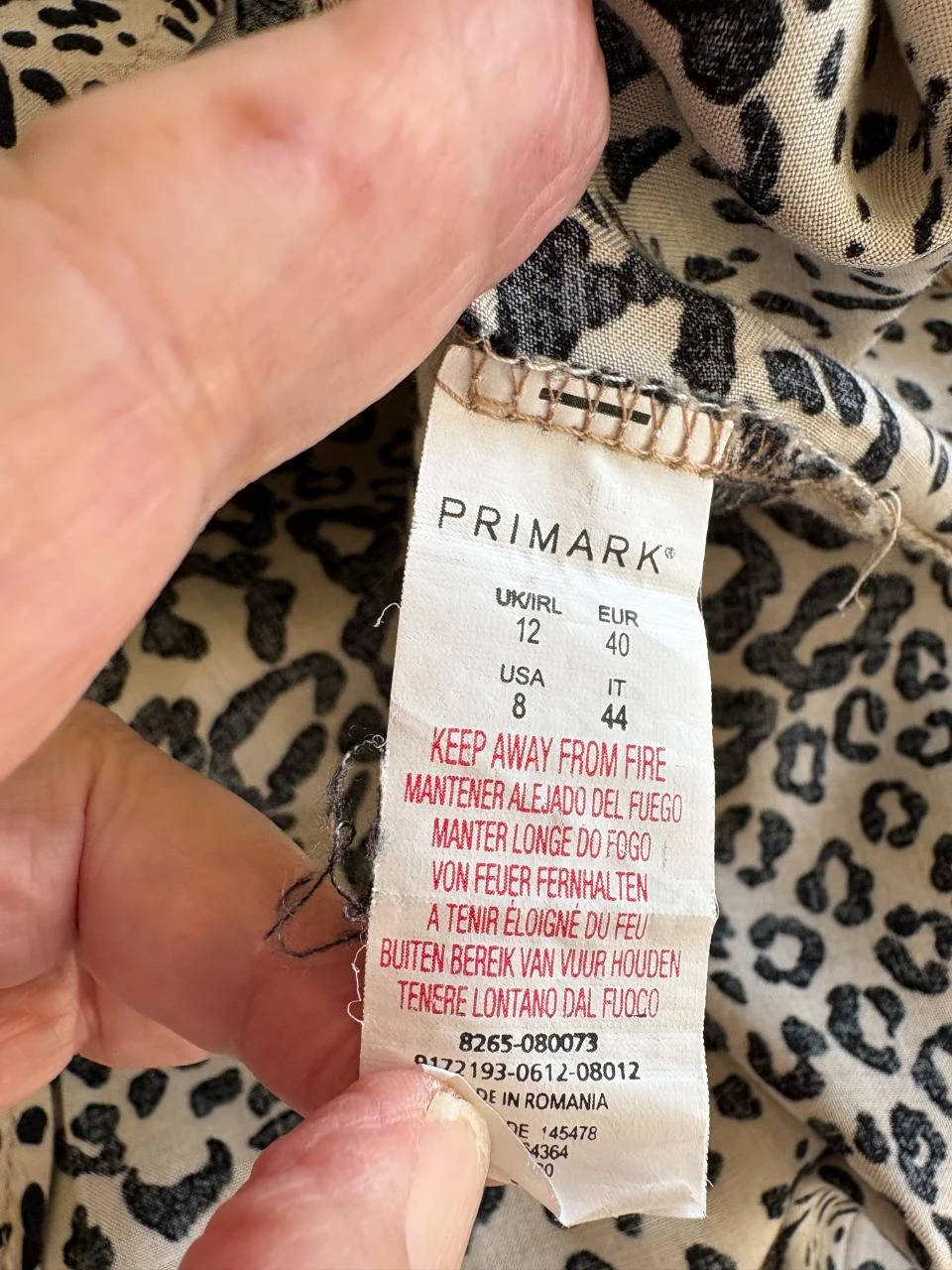 Blusa leopardo Primark – 40 – gola e decote em V – 100% viscose – photo 7